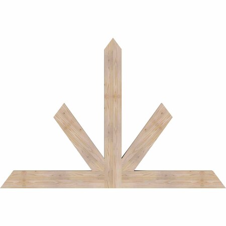 Ekena Millwork Saratoga Smooth Timber Gable Bracket, Douglas Fir, 72"W x 48"H x 3 1/2"D x 5 1/2"F, 16/12 Pitch GBW072X48X0406SAR00SDF